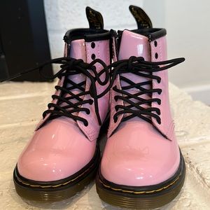 Dr. Martens Pink Patent Leather Toddler Boots